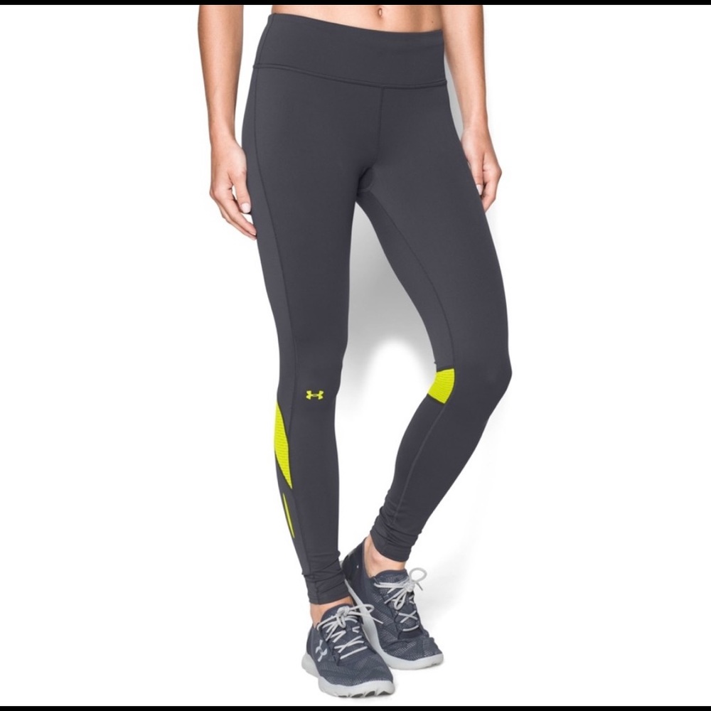 Under Armour Gray and Lime Green Leggings